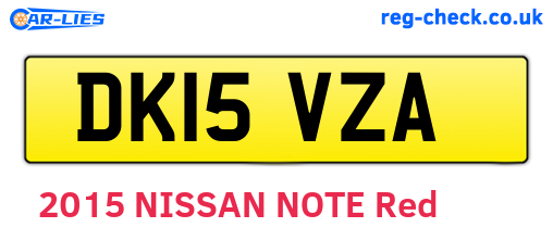 DK15VZA are the vehicle registration plates.