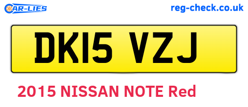 DK15VZJ are the vehicle registration plates.