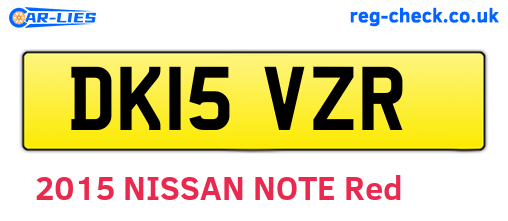 DK15VZR are the vehicle registration plates.