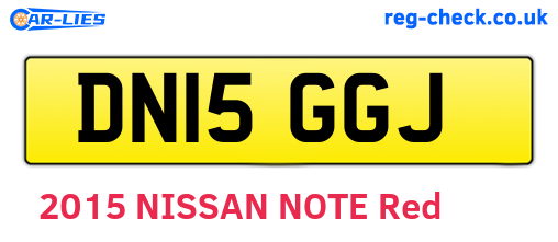 DN15GGJ are the vehicle registration plates.