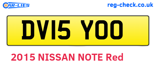DV15YOO are the vehicle registration plates.