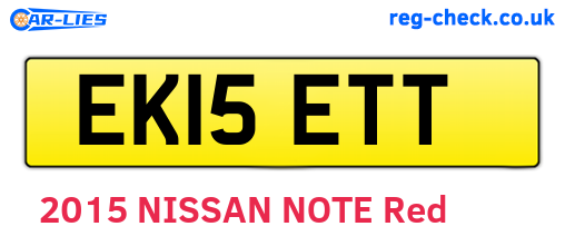 EK15ETT are the vehicle registration plates.