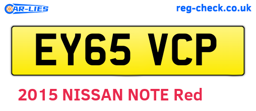 EY65VCP are the vehicle registration plates.