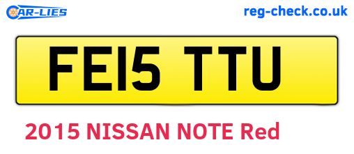 FE15TTU are the vehicle registration plates.
