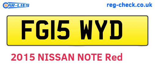 FG15WYD are the vehicle registration plates.