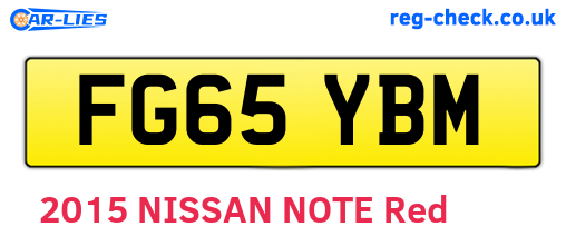 FG65YBM are the vehicle registration plates.
