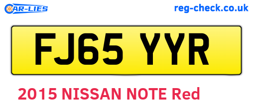 FJ65YYR are the vehicle registration plates.