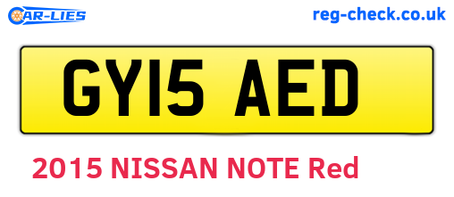 GY15AED are the vehicle registration plates.