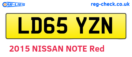 LD65YZN are the vehicle registration plates.
