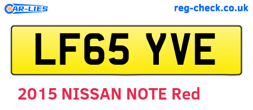 LF65YVE are the vehicle registration plates.
