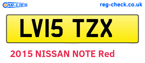 LV15TZX are the vehicle registration plates.