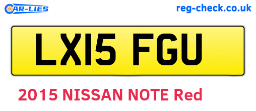 LX15FGU are the vehicle registration plates.