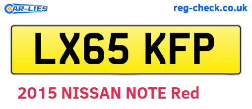 LX65KFP are the vehicle registration plates.