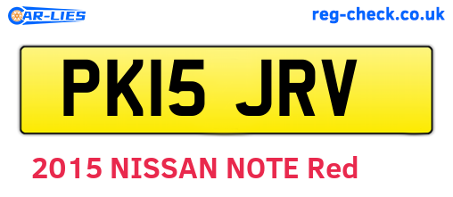 PK15JRV are the vehicle registration plates.