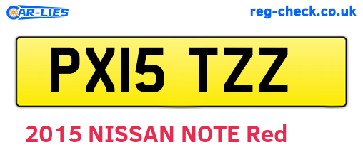 PX15TZZ are the vehicle registration plates.