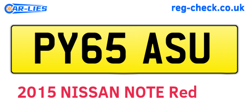 PY65ASU are the vehicle registration plates.