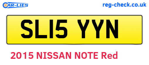 SL15YYN are the vehicle registration plates.
