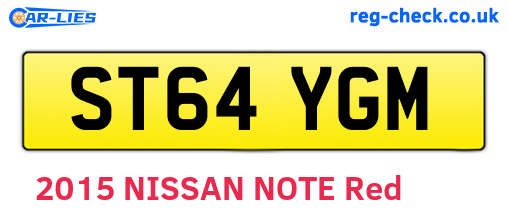 ST64YGM are the vehicle registration plates.