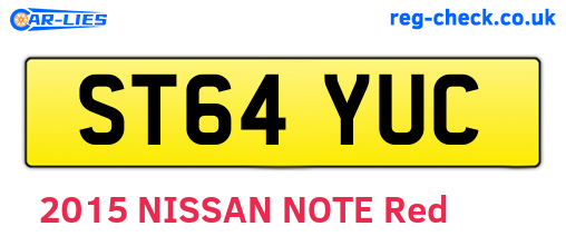 ST64YUC are the vehicle registration plates.