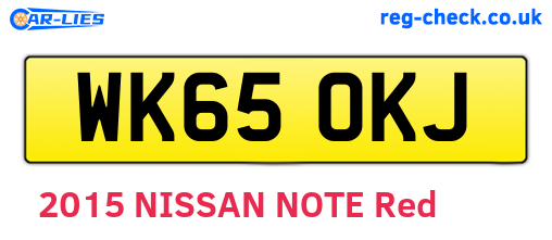 WK65OKJ are the vehicle registration plates.