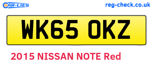 WK65OKZ are the vehicle registration plates.