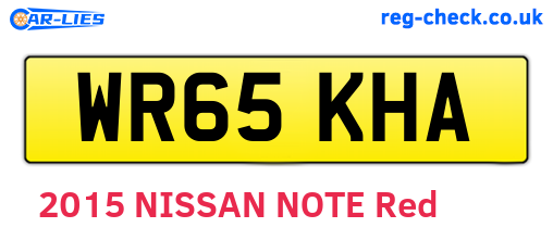 WR65KHA are the vehicle registration plates.
