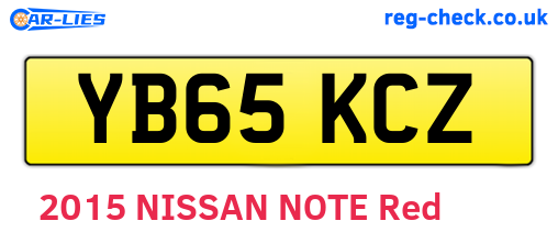 YB65KCZ are the vehicle registration plates.