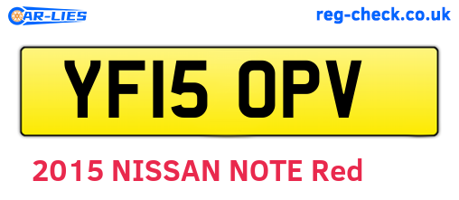 YF15OPV are the vehicle registration plates.