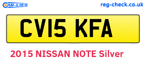 CV15KFA are the vehicle registration plates.