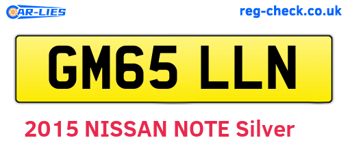 GM65LLN are the vehicle registration plates.