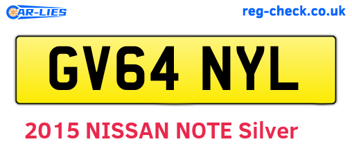 GV64NYL are the vehicle registration plates.