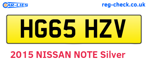 HG65HZV are the vehicle registration plates.