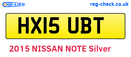 HX15UBT are the vehicle registration plates.