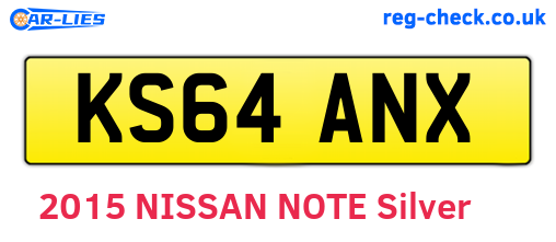 KS64ANX are the vehicle registration plates.