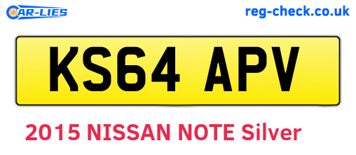 KS64APV are the vehicle registration plates.