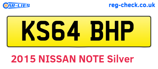 KS64BHP are the vehicle registration plates.