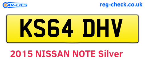 KS64DHV are the vehicle registration plates.