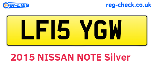 LF15YGW are the vehicle registration plates.
