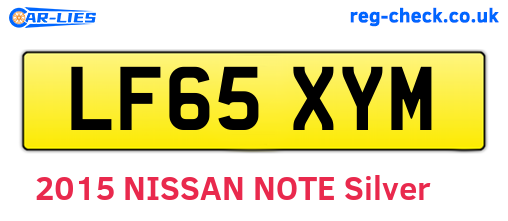 LF65XYM are the vehicle registration plates.