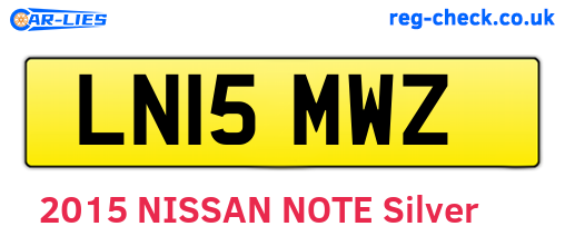 LN15MWZ are the vehicle registration plates.