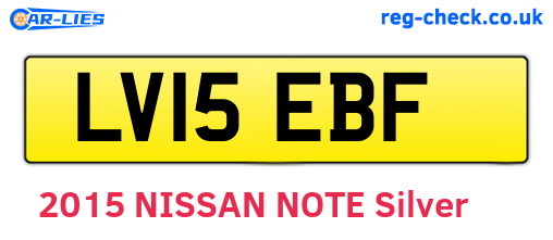 LV15EBF are the vehicle registration plates.