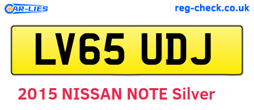 LV65UDJ are the vehicle registration plates.