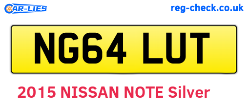 NG64LUT are the vehicle registration plates.