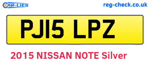 PJ15LPZ are the vehicle registration plates.