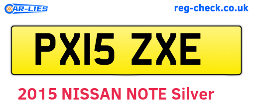 PX15ZXE are the vehicle registration plates.