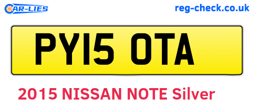 PY15OTA are the vehicle registration plates.