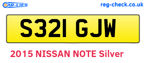 S321GJW are the vehicle registration plates.