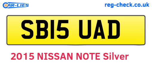 SB15UAD are the vehicle registration plates.