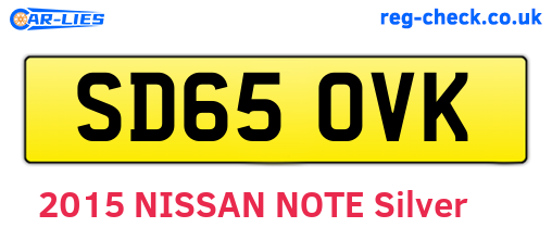 SD65OVK are the vehicle registration plates.
