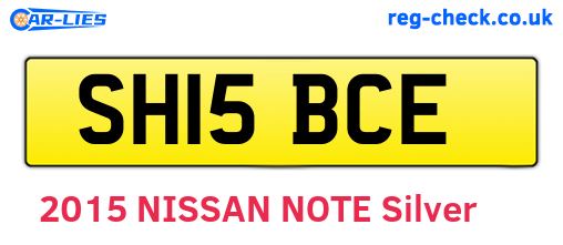 SH15BCE are the vehicle registration plates.